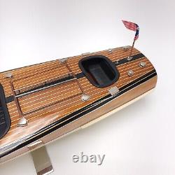 AM Authentic Models Triple Cockpit AS115 Wooden Model Boat Runabout Craft