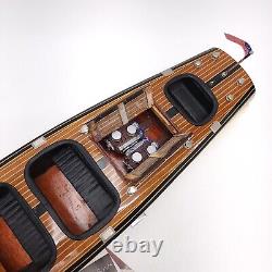 AM Authentic Models Triple Cockpit AS115 Wooden Model Boat Runabout Craft