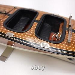 AM Authentic Models Triple Cockpit AS115 Wooden Model Boat Runabout Craft