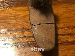 ANTIQUE ALASKA ESKIMO INUIT Wood Face INDIAN HIDE MODEL UMIAK KAYAK BOAT 7