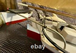 ANTIQUE LARGE 38x38X10 CHESAPEAKE SKIPJACK MODEL FOLK ART HAND BUILT BOAT