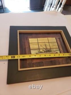 Absolutely Stunning Oil / Wood Original Art Model Boat Ship Marine J. C. Gamelle