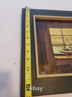 Absolutely Stunning Oil / Wood Original Art Model Boat Ship Marine J. C. Gamelle