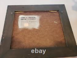 Absolutely Stunning Oil / Wood Original Art Model Boat Ship Marine J. C. Gamelle