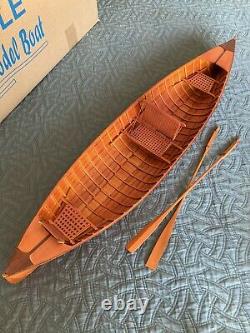 Adirondack Guideboat, 31 Wooden Model Boat With Oars And Stand, Brand New, Rare