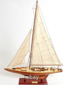 America's Cup 1933 Endeavour J Class Boat 60 Wood Model Yacht Assembled