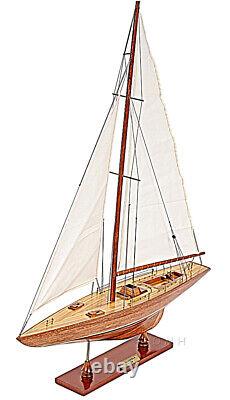 America's Cup Columbia 1958 Yacht Model 24 Built Wooden Sailboat 12 Meter Boat