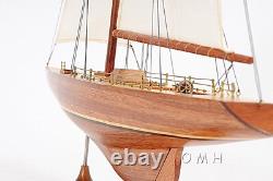 America's Cup Columbia 1958 Yacht Model 24 Built Wooden Sailboat 12 Meter Boat