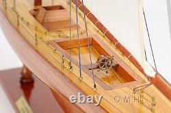 America's Cup Columbia 1958 Yacht Model 24 Built Wooden Sailboat 12 Meter Boat