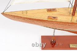 America's Cup Columbia 1958 Yacht Model 24 Built Wooden Sailboat 12 Meter Boat