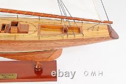 America's Cup Columbia 1958 Yacht Model 24 Built Wooden Sailboat 12 Meter Boat