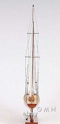 America's Cup Columbia 1958 Yacht Model 24 Built Wooden Sailboat 12 Meter Boat