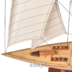 America's Cup Endeavor Yacht Wood Model Sailboat J Boat 24
