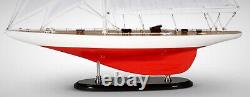 America's Cup Ranger 1937 J Boat Yacht Wood Model 25.6 Fully Assembled Sailboat