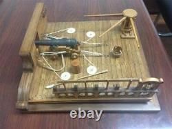 Ancient Battleship 1/26 Deck 8 Pound Cannon Scene Wood Ship Model kit