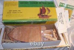 Ancient Chinese Private Yacht Ship Boat Wood Model Kit Ship Models Inc. Boxed