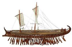 Ancient Trireme Greek Warship 400 B. C Model Ship