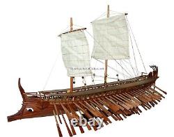 Ancient Trireme Greek Warship 400 B. C Model Ship