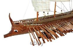 Ancient Trireme Greek Warship 400 B. C Model Ship
