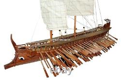 Ancient Trireme Greek Warship 400 B. C Model Ship