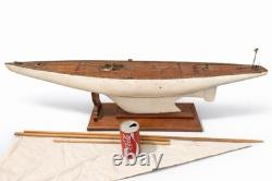 Antique 1920s Large Free Sailing Pond Yacht Vane Self-Steering Marblehead 1M