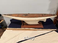Antique 1920s Large Free Sailing Pond Yacht Vane Self-Steering Marblehead 1M