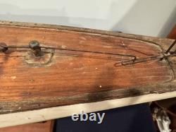 Antique 1920s Large Free Sailing Pond Yacht Vane Self-Steering Marblehead 1M