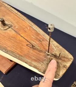 Antique 1920s Large Free Sailing Pond Yacht Vane Self-Steering Marblehead 1M