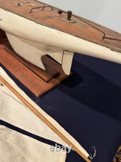 Antique 1920s Large Free Sailing Pond Yacht Vane Self-Steering Marblehead 1M