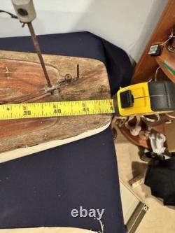 Antique 1920s Large Free Sailing Pond Yacht Vane Self-Steering Marblehead 1M