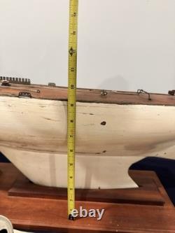 Antique 1920s Large Free Sailing Pond Yacht Vane Self-Steering Marblehead 1M