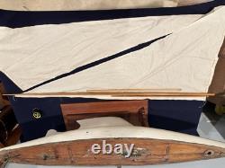 Antique 1920s Large Free Sailing Pond Yacht Vane Self-Steering Marblehead 1M