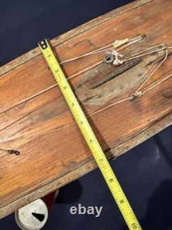 Antique 1920s Large Free Sailing Pond Yacht Vane Self-Steering Marblehead 1M