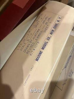 Antique 1937 Marine Models Sea Witch Solid Hull Wood Ship Model NIB