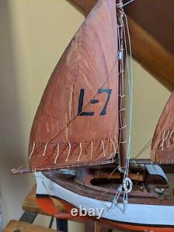 Antique 1939 folk art handmade Model schooner Scandinavian pilot boat 22