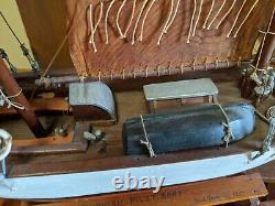 Antique 1939 folk art handmade Model schooner Scandinavian pilot boat 22