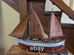 Antique 1939 folk art handmade Model schooner Scandinavian pilot boat 22