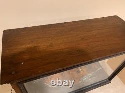 Antique American Paddle Wheeler Encased Model Ship Boat Maritime Diorama