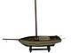 Antique Beatrice Boston Charlotte Wood Pond Model Sailboat Stand Folk Art Boat