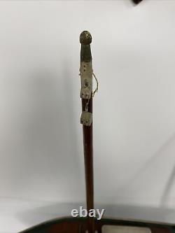 Antique BEATRICE BOSTON CHARLOTTE Wood Pond Model Sailboat Stand FOLK ART Boat