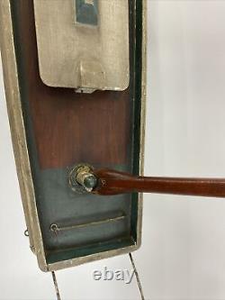 Antique BEATRICE BOSTON CHARLOTTE Wood Pond Model Sailboat Stand FOLK ART Boat