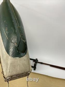 Antique BEATRICE BOSTON CHARLOTTE Wood Pond Model Sailboat Stand FOLK ART Boat