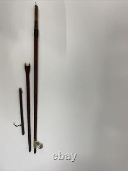 Antique BEATRICE BOSTON CHARLOTTE Wood Pond Model Sailboat Stand FOLK ART Boat