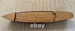 Antique Boat Hull Solid Wood Handmade 28 Model Clipper Ship James Tate