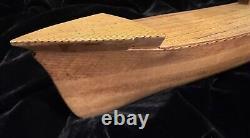 Antique Boat Hull Solid Wood Handmade 28 Model Clipper Ship James Tate