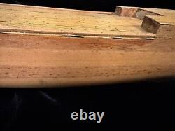 Antique Boat Hull Solid Wood Handmade 28 Model Clipper Ship James Tate