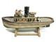 Antique Folk Art Wood Miniature Model Tugboat 9 19th C Detroit Boat Ella Patina