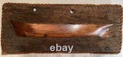 Antique Folk Art Wooden Half Hull Boat Ship Model Salvage Tuckerton Seaport NJ