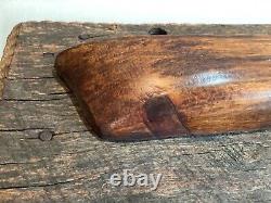 Antique Folk Art Wooden Half Hull Boat Ship Model Salvage Tuckerton Seaport NJ