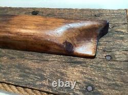 Antique Folk Art Wooden Half Hull Boat Ship Model Salvage Tuckerton Seaport NJ